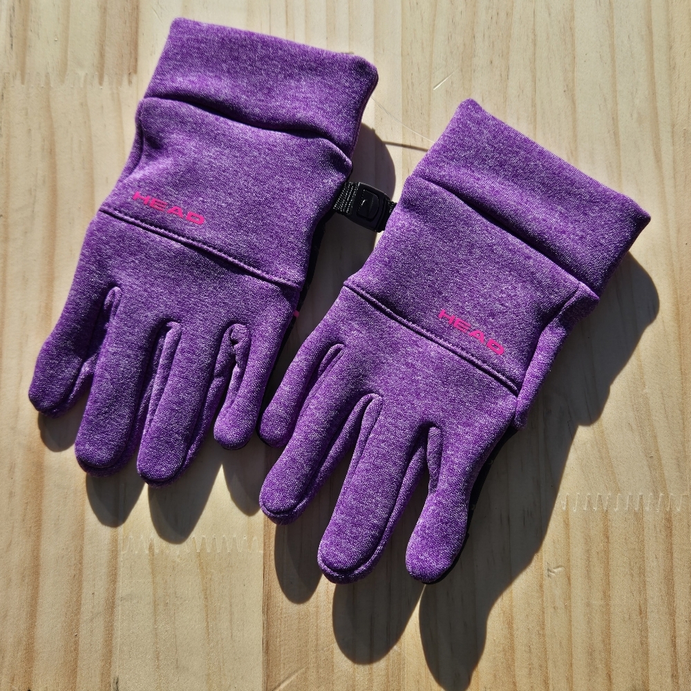 HEAD Kids’ Touchscreen Gloves, Purple and Pink, S